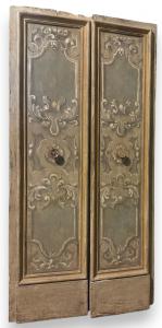 PTL716 - Porta antiga pintada, época de 1700, vão da porta cm L 97 x A 212